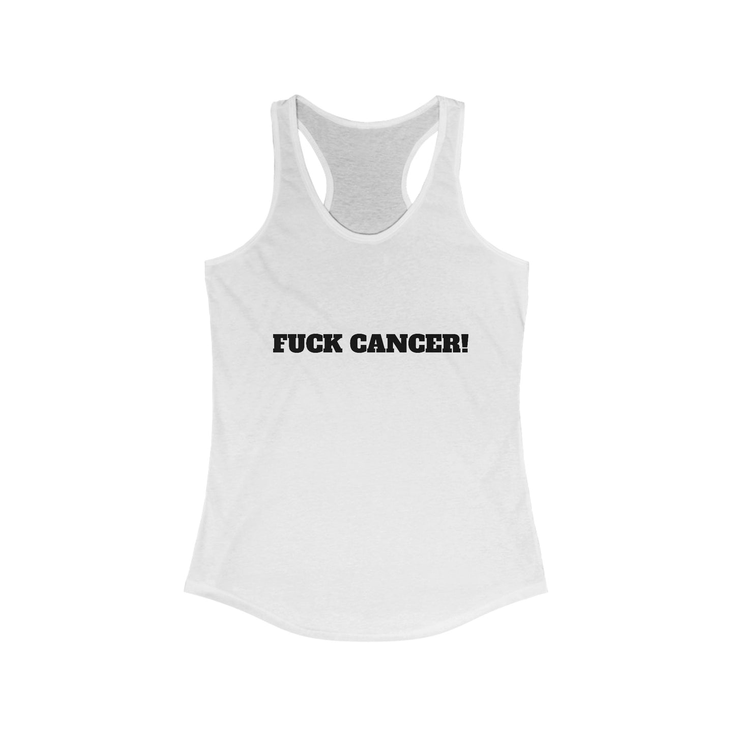 Empowering Women's Racerback Tank - "FUCK CANCER!"