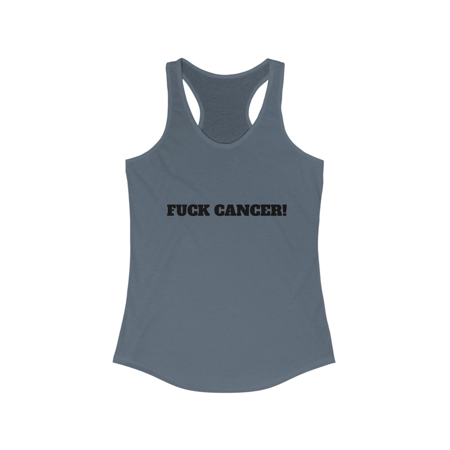 Empowering Women's Racerback Tank - "FUCK CANCER!"