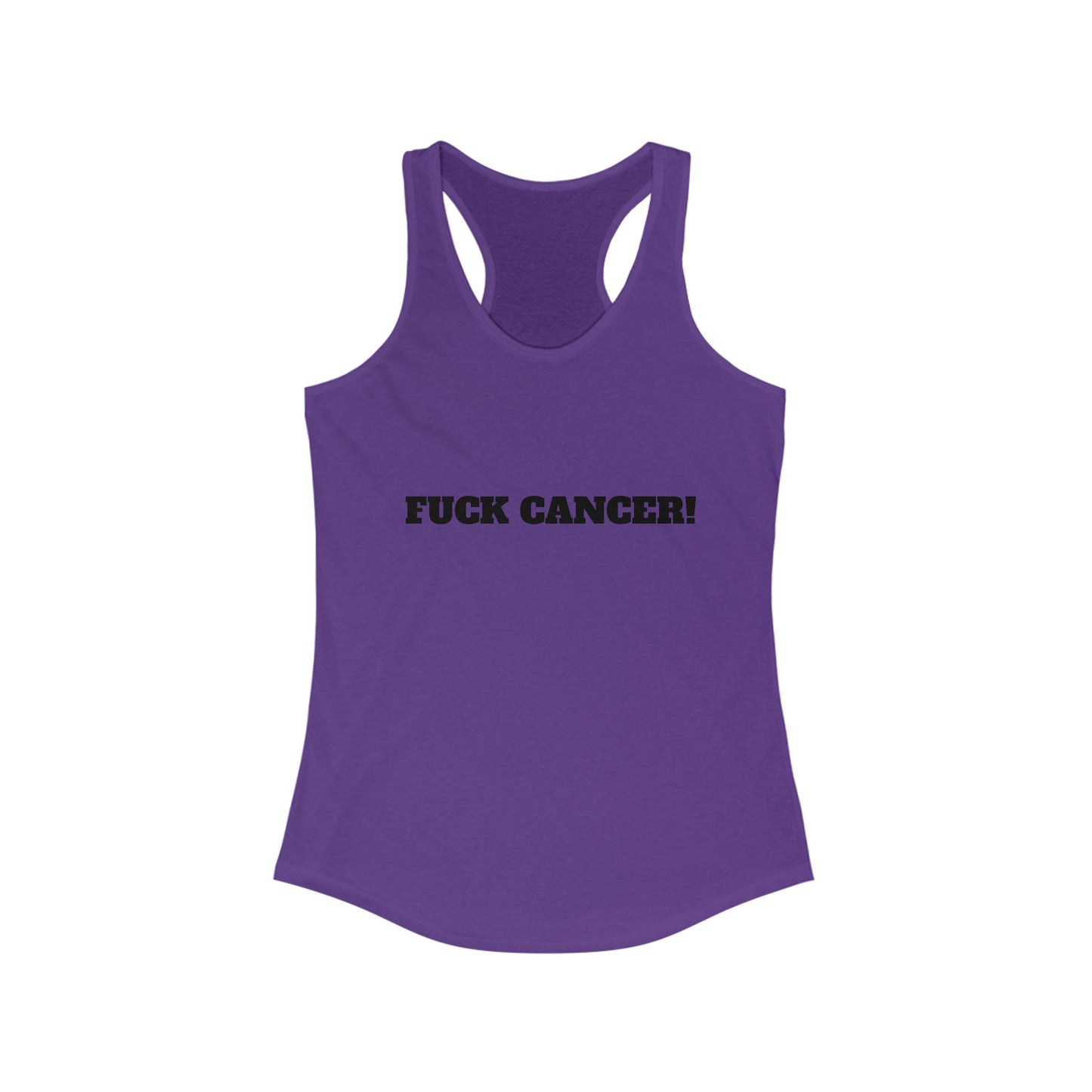 Empowering Women's Racerback Tank - "FUCK CANCER!"