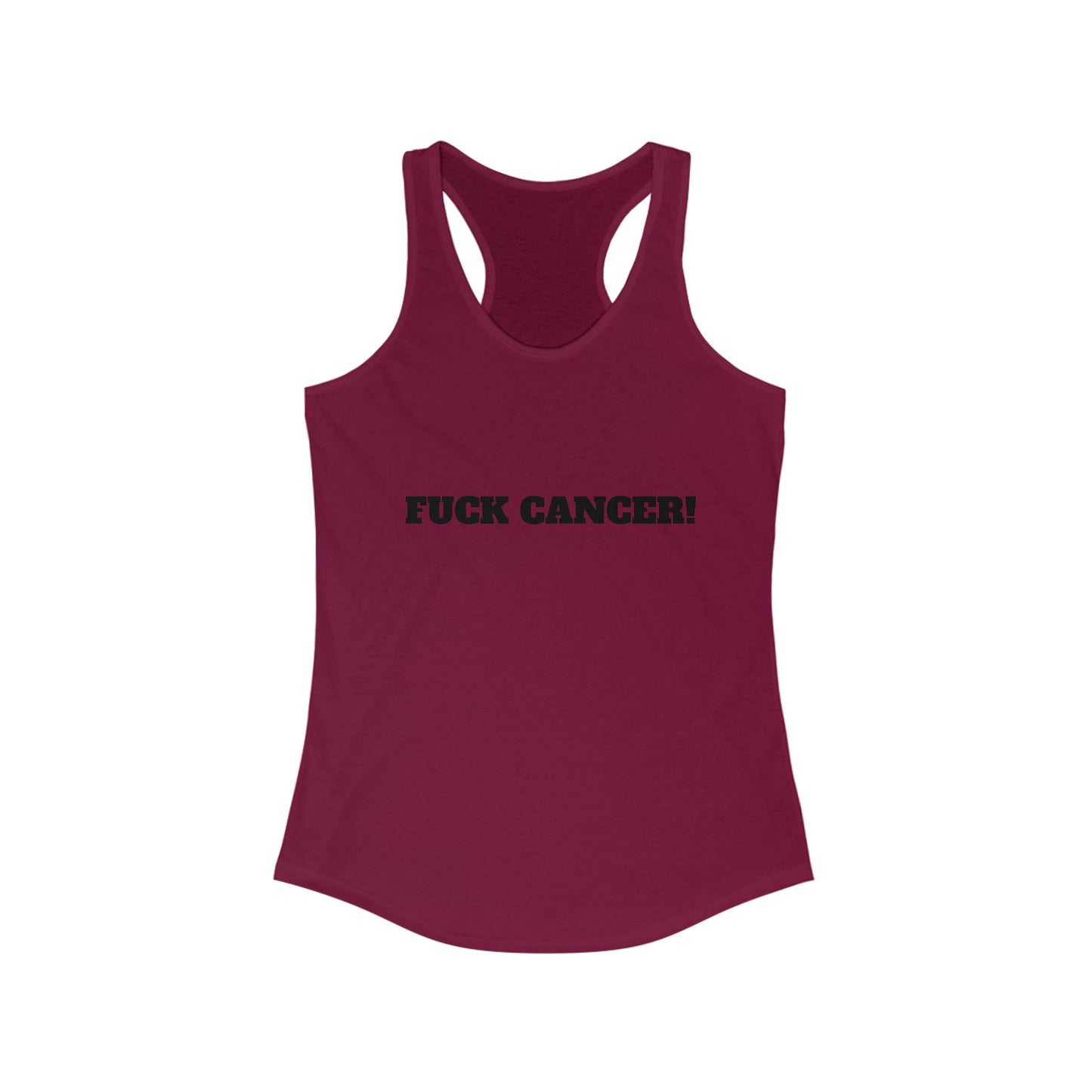 Empowering Women's Racerback Tank - "FUCK CANCER!"