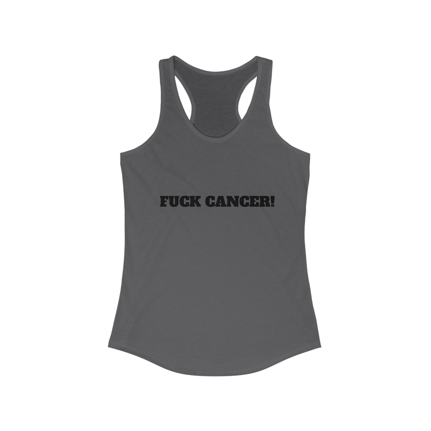 Empowering Women's Racerback Tank - "FUCK CANCER!"