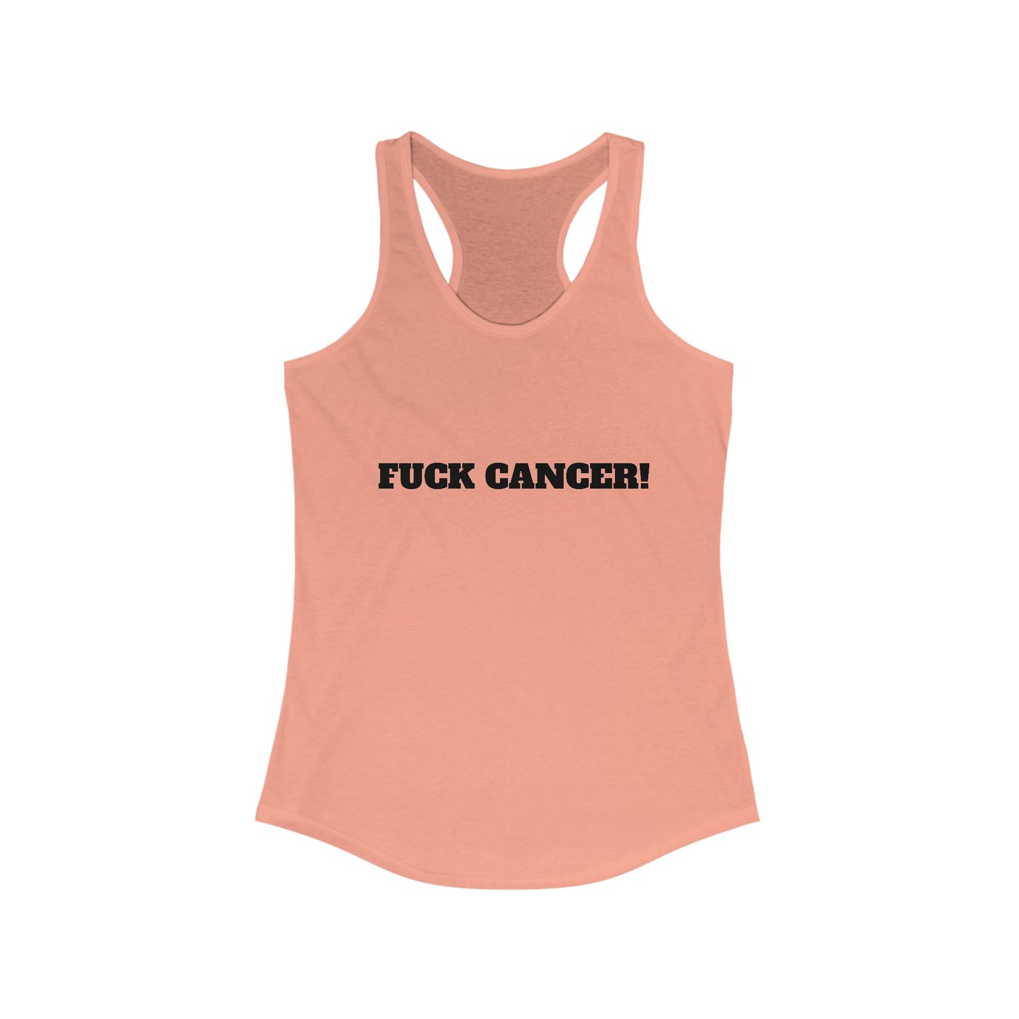 Empowering Women's Racerback Tank - "FUCK CANCER!"