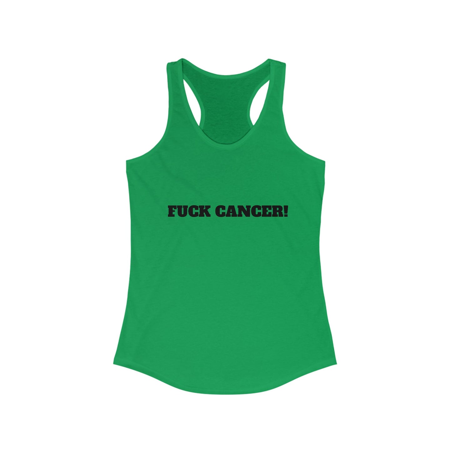 Empowering Women's Racerback Tank - "FUCK CANCER!"