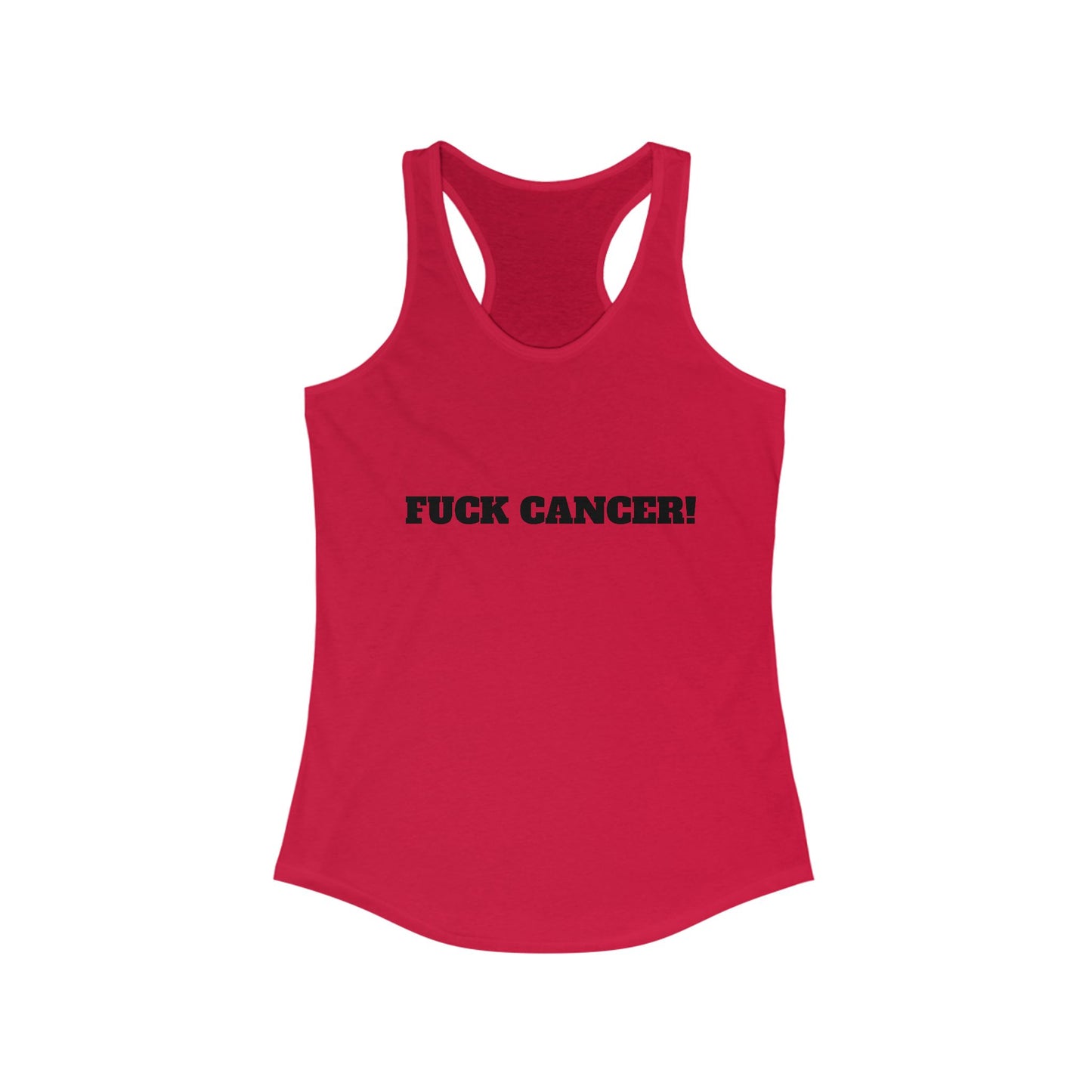 Empowering Women's Racerback Tank - "FUCK CANCER!"