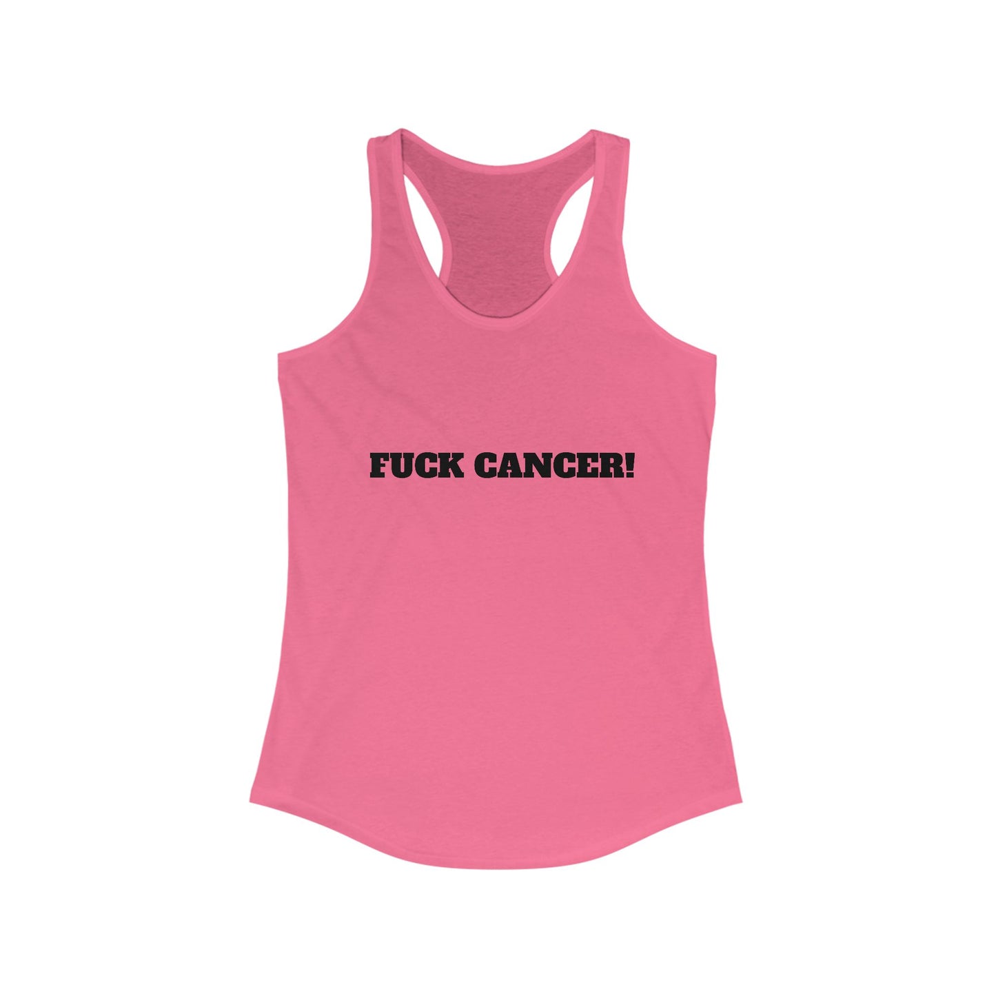 Empowering Women's Racerback Tank - "FUCK CANCER!"