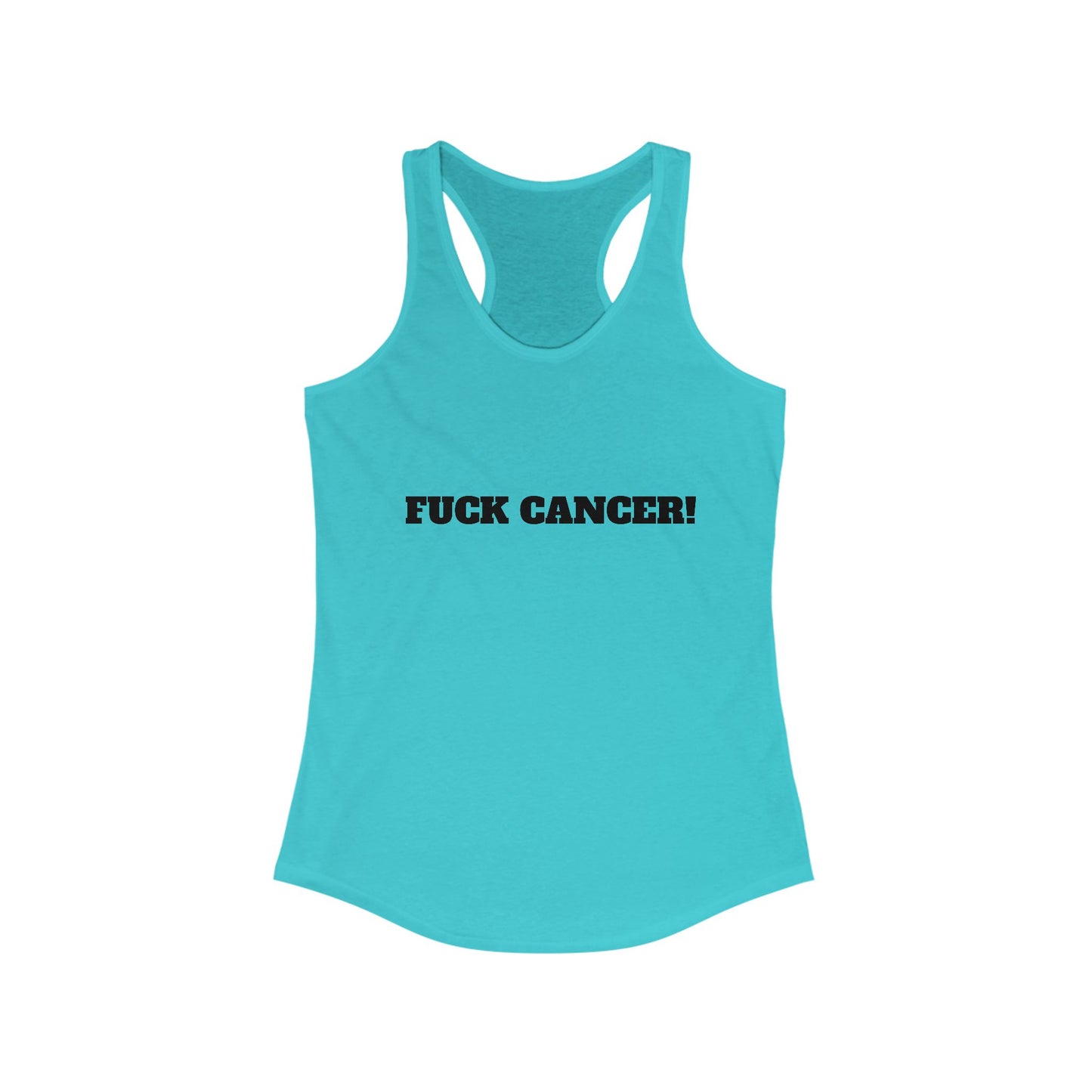 Empowering Women's Racerback Tank - "FUCK CANCER!"