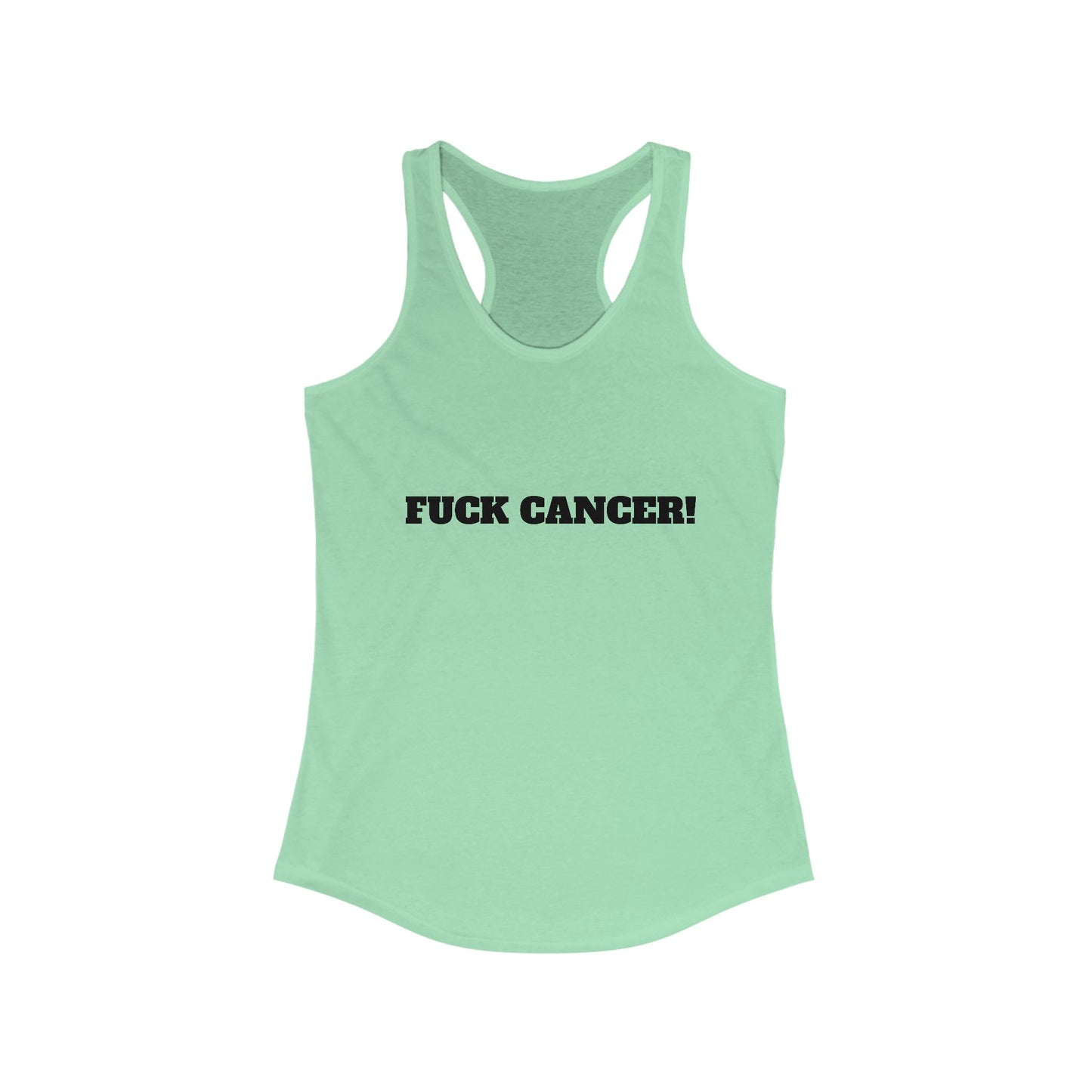 Empowering Women's Racerback Tank - "FUCK CANCER!"