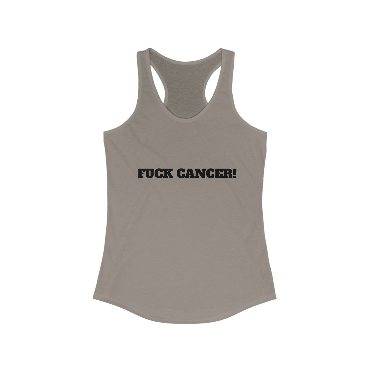 Empowering Women's Racerback Tank - "FUCK CANCER!"