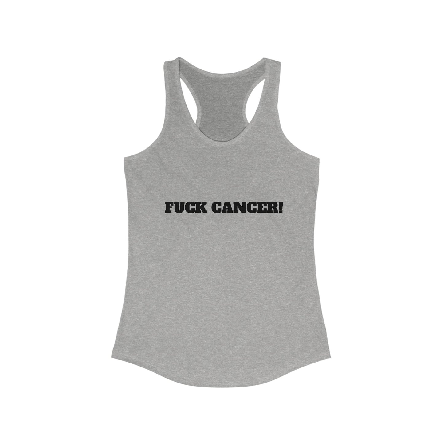 Empowering Women's Racerback Tank - "FUCK CANCER!"